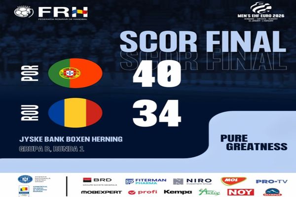 Handbal masculin: România a fost învinsă de Portugalia la Campionatul European
