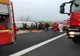 Microbuz cu șapte pasageri, răsturnat pe A1. O persoană și-a pierdut viața