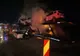 Trailer în flăcări pe DN 1