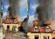 Incendiu de proporții în județul Alba. Un bar a fost cuprins de flăcări